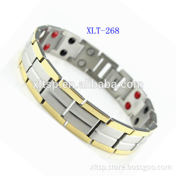 Best quality matt silver middle titanium germanium bracelet